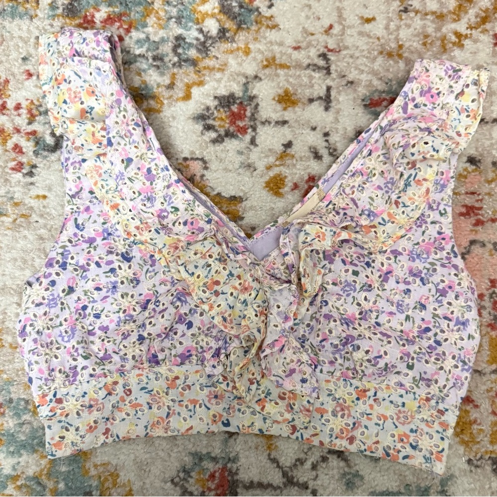 Altar'd State Lavender Floral Top